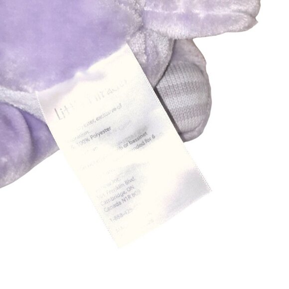 2016 Little Miracles Purple Puppy Dog Soft Lovey Plush Stuffed Toy 14" - Picture 6 of 6